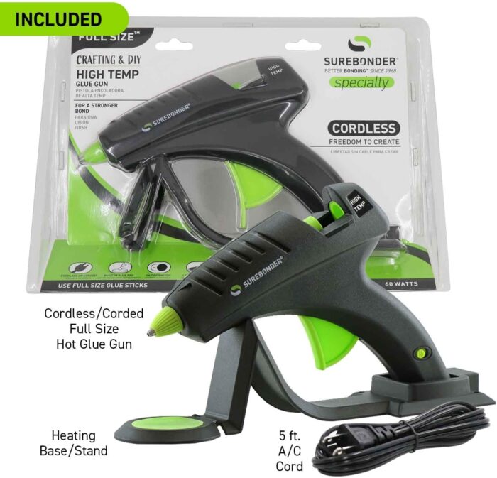Surebonder Cordless Hot Glue Gun, High Temperature - Image 2