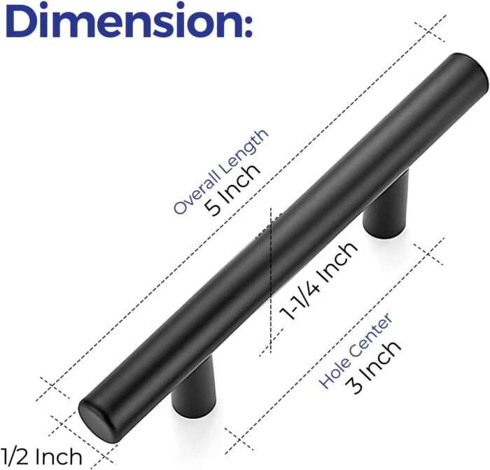 Ravinte 30 Pack | 5 Inch Cabinet Pulls Matte Black Stainless Steel - Image 2