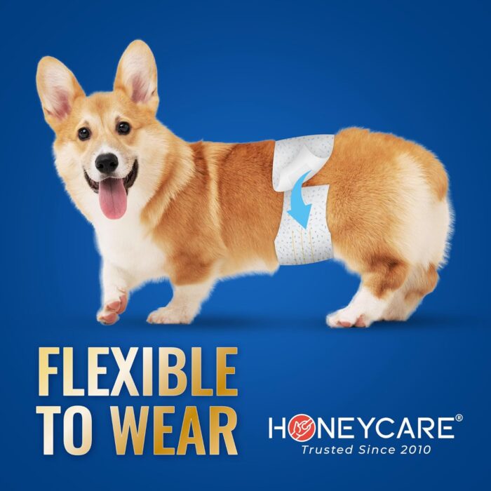 HONEY CARE All-Absorb A26 Male Dog Wrap, 50 Count, Small - Image 3