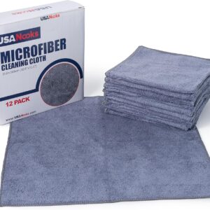 Microfiber Cleaning Cloth Grey - 12 Pcs (12.5"x12.5") - Image 3